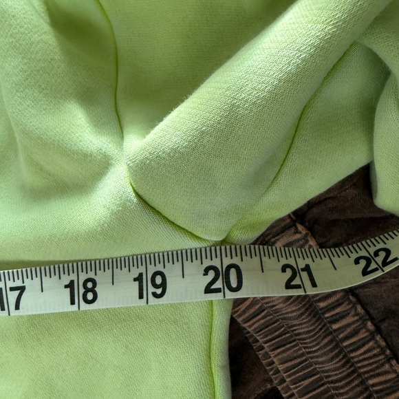 Urban Outfitters Women Out from Under Cropped Half Zip Lime Green Pullover Med - Picture 8 of 9